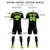 Custom Black Neon Green Fireworks gradient Sport Soccer Sets Jersey