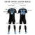 Custom Black Light Blue Fireworks gradient Sport Soccer Sets Jersey