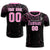 Custom Black Light Pink Fireworks gradient Sport Soccer Sets Jersey