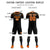 Custom Black Orange Fireworks gradient Sport Soccer Sets Jersey