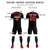 Custom Black Red Fireworks gradient Sport Soccer Sets Jersey