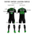 Custom Black Kelly Green Fireworks gradient Sport Soccer Sets Jersey