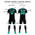 Custom Black Bright Green Fireworks gradient Sport Soccer Sets Jersey