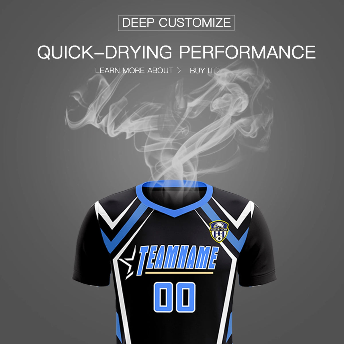 Custom Black White Geometric Training Uniform Soccer Sets Jersey