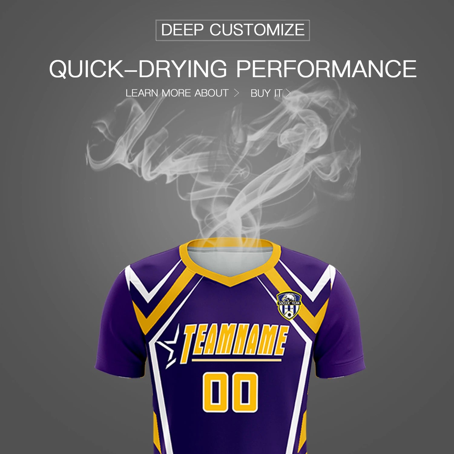 Custom Purple White Geometric Training Uniform Soccer Sets Jersey