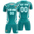 Custom Aqua White Geometric Training Uniform Soccer Sets Jersey