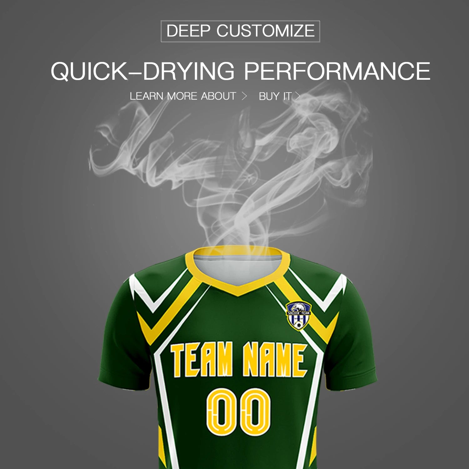 Custom Green White Geometric Training Uniform Soccer Sets Jersey