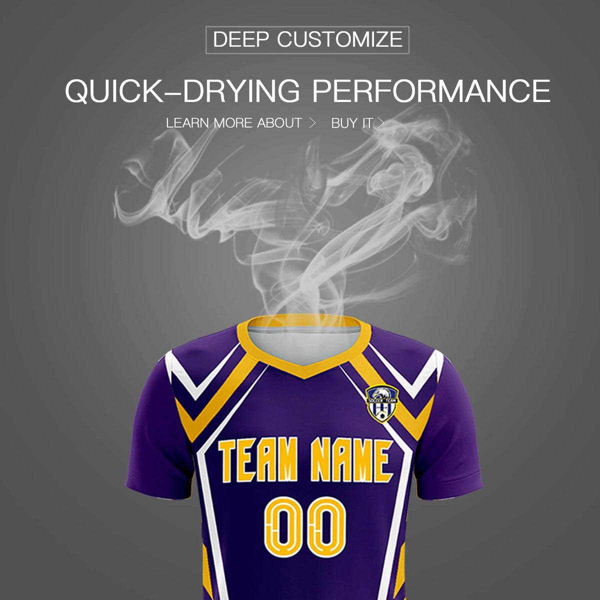 Custom Purple White Geometric Training Uniform Soccer Sets Jersey