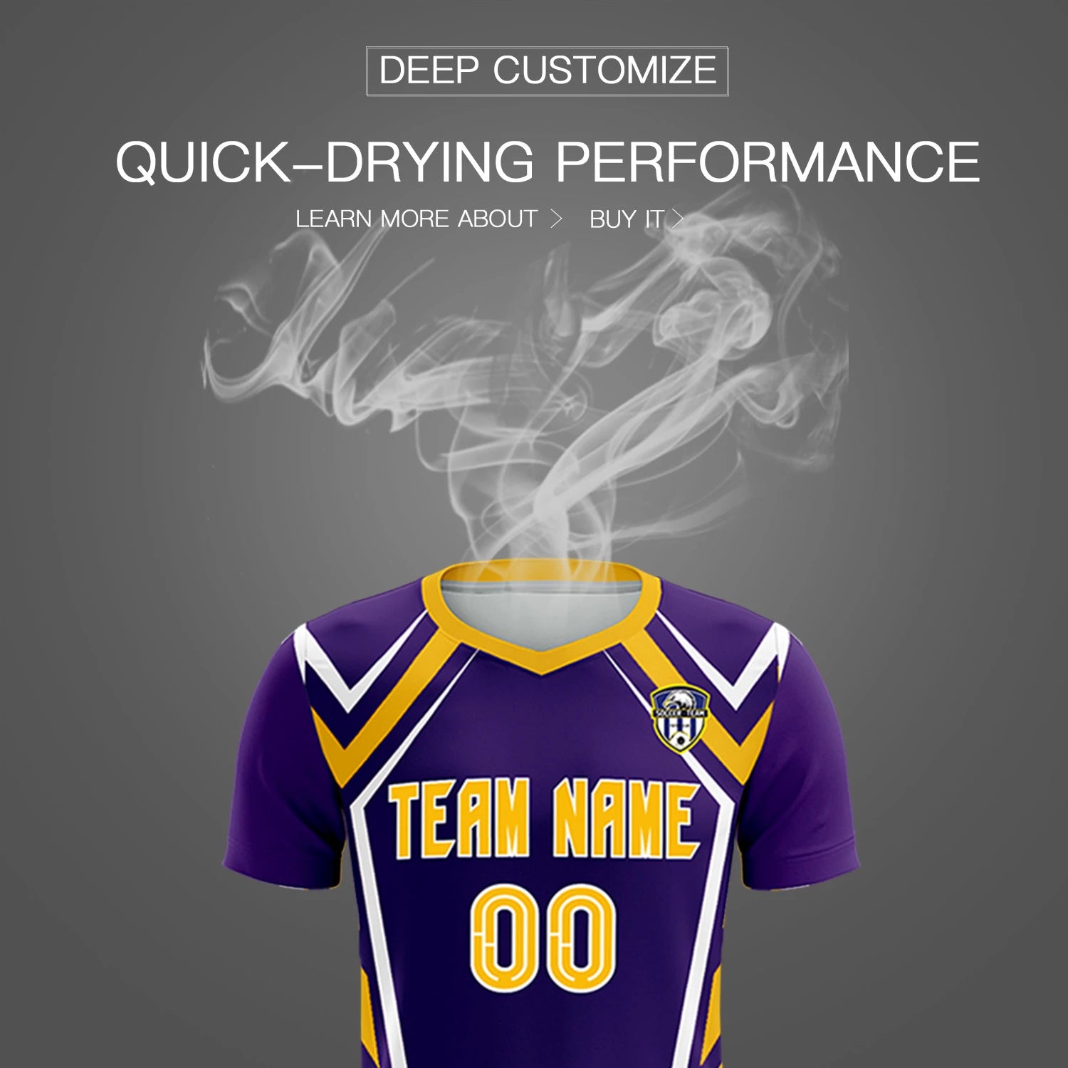 Custom Purple White Geometric Training Uniform Soccer Sets Jersey