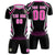 Custom Black Pink Geometric Training Uniform Soccer Sets Jersey