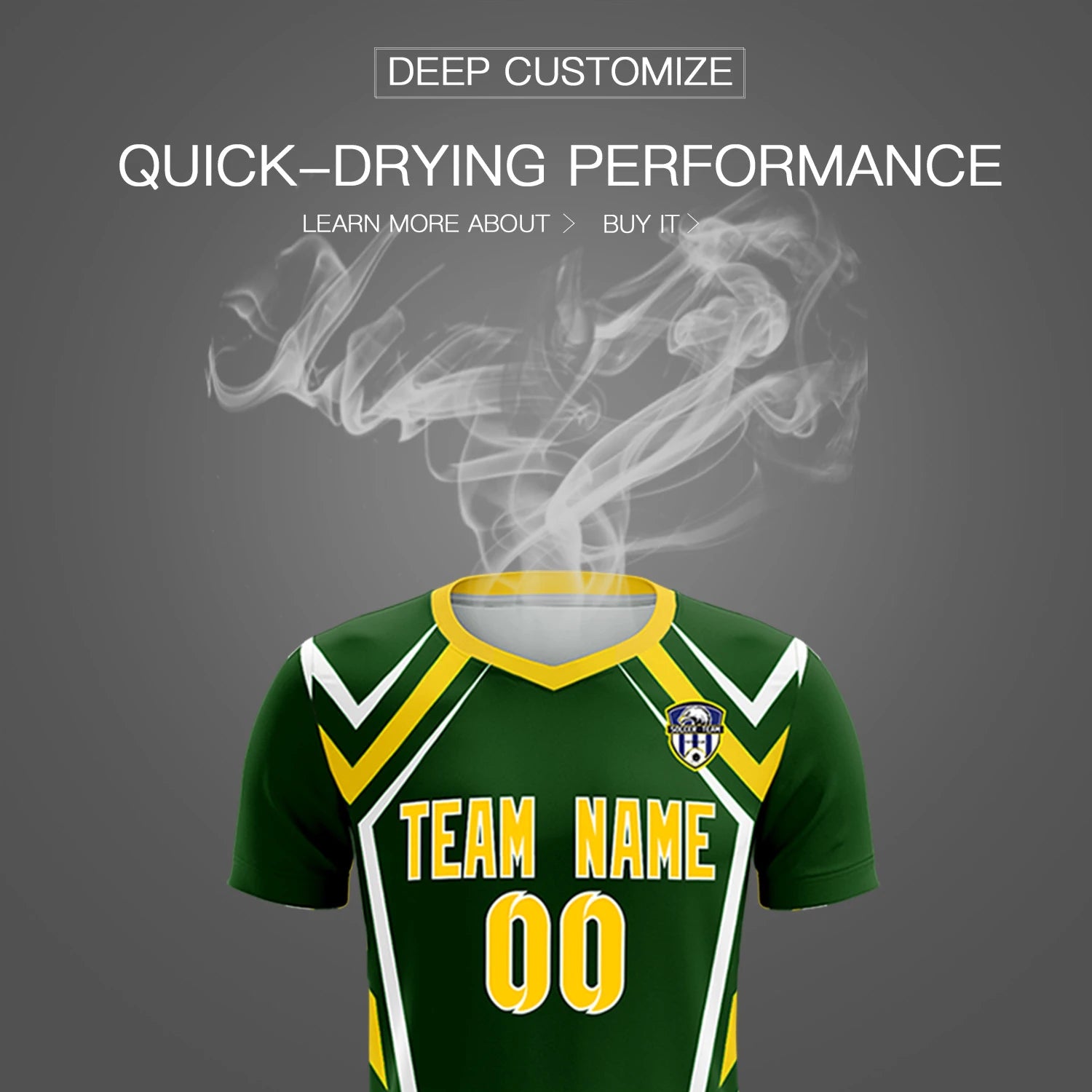 Custom Green White Geometric Training Uniform Soccer Sets Jersey