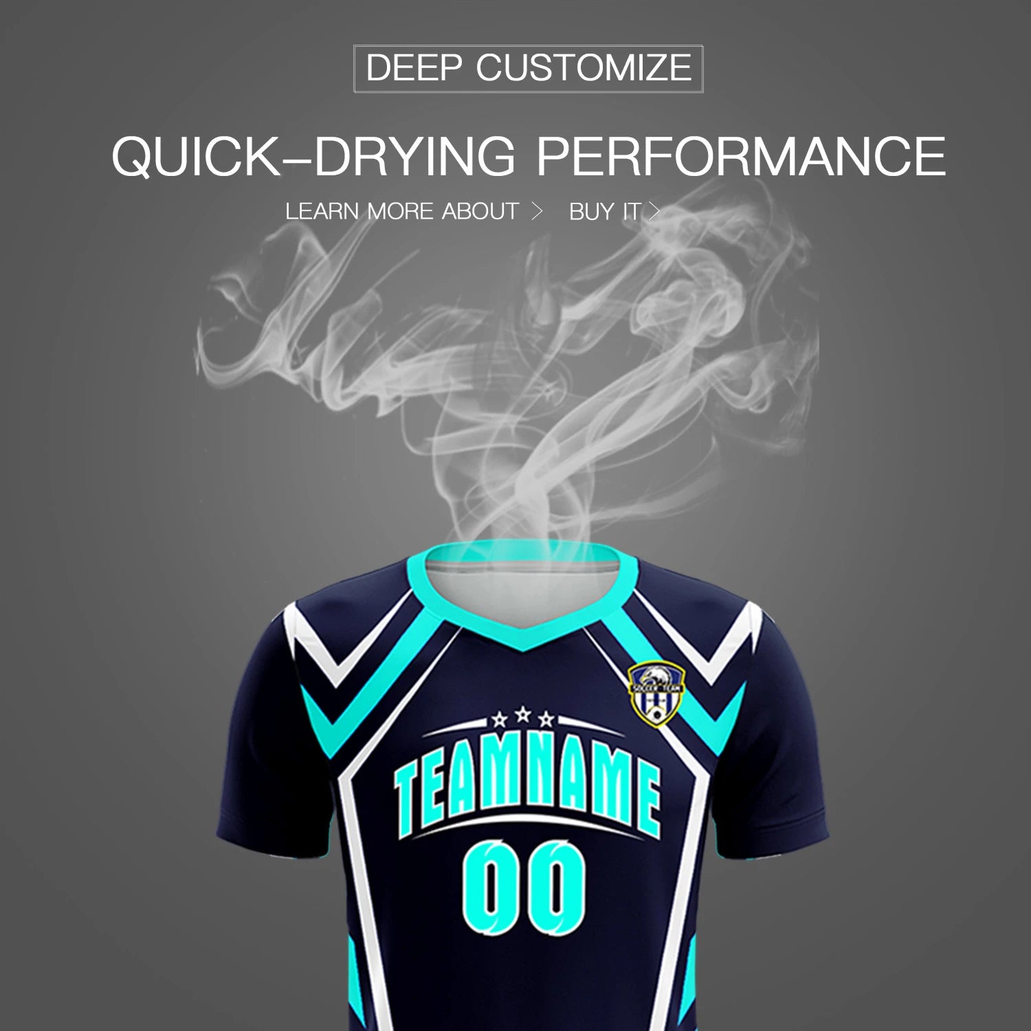 Custom Navy White Geometric Training Uniform Soccer Sets Jersey