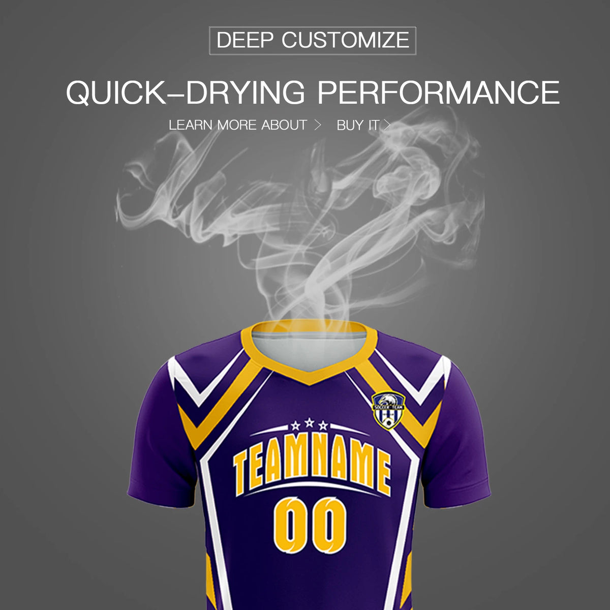 Custom Purple White Geometric Training Uniform Soccer Sets Jersey