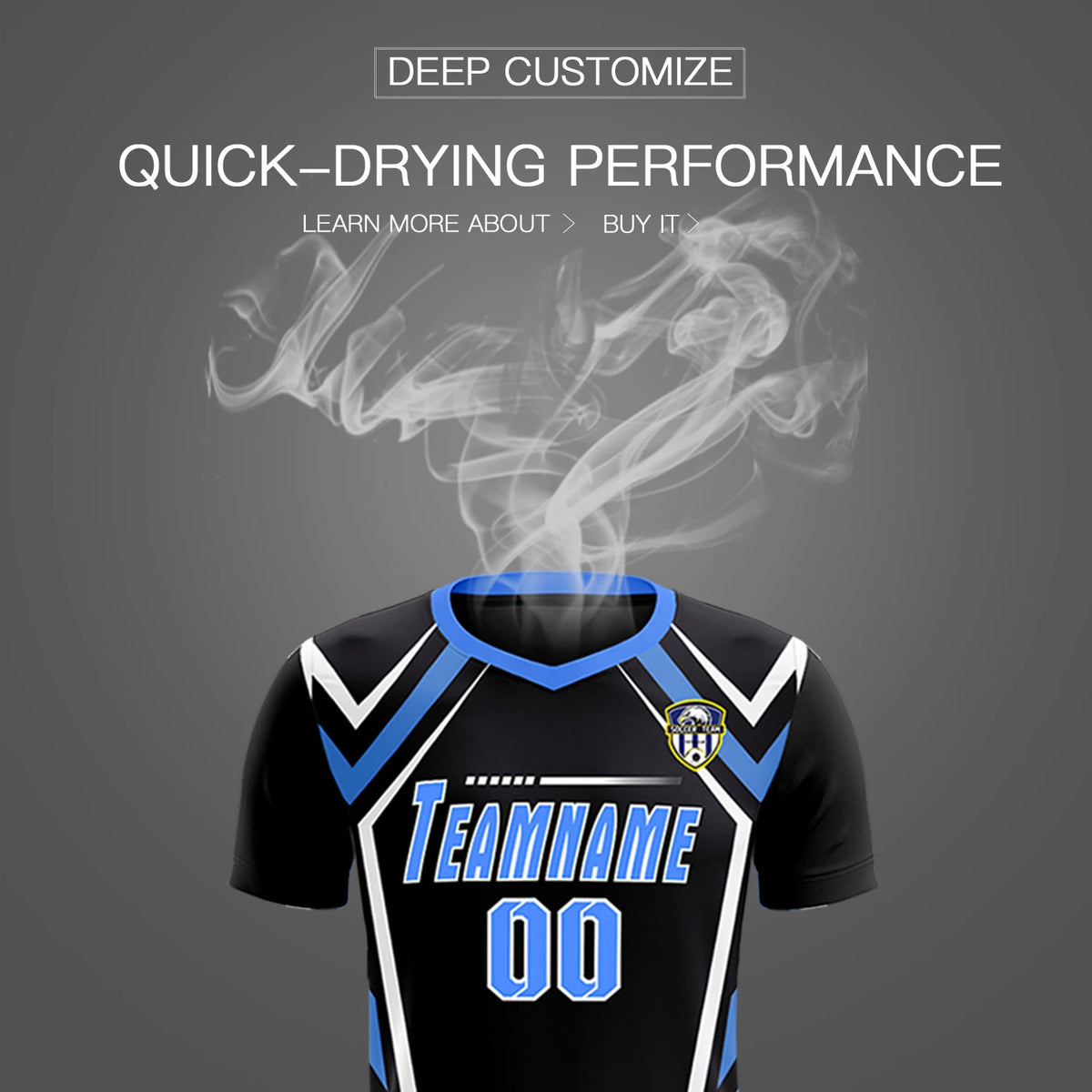 Custom Black White Geometric Training Uniform Soccer Sets Jersey