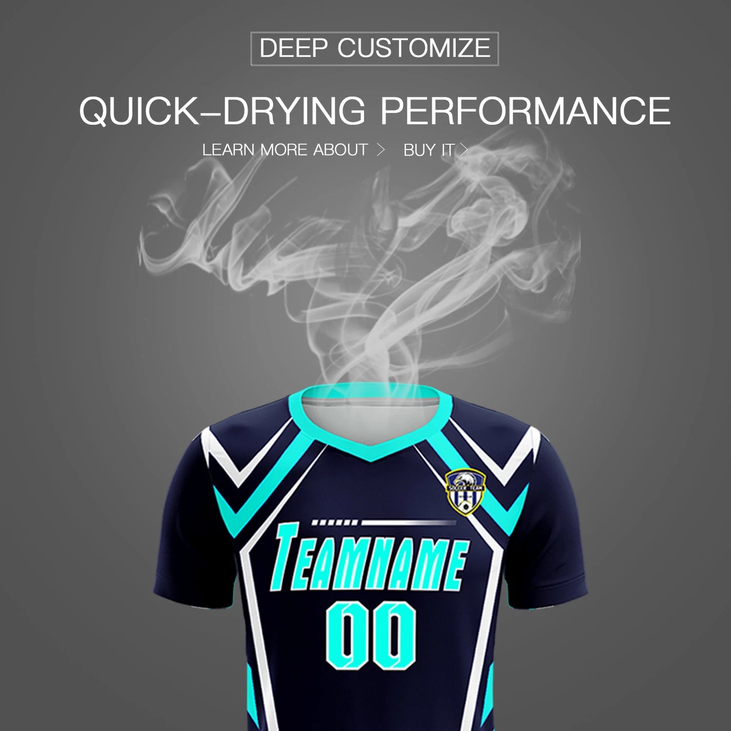 Custom Navy White Geometric Training Uniform Soccer Sets Jersey