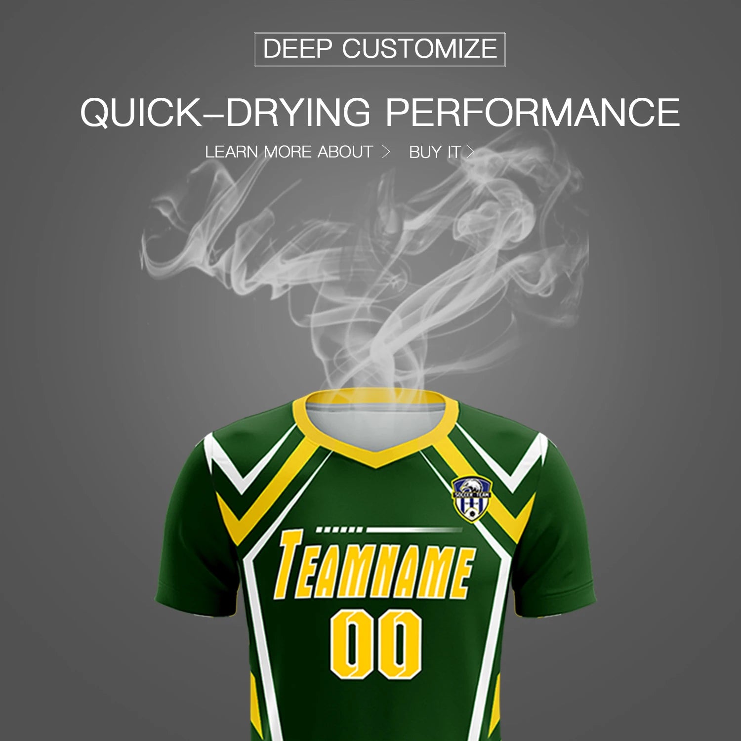 Custom Green White Geometric Training Uniform Soccer Sets Jersey