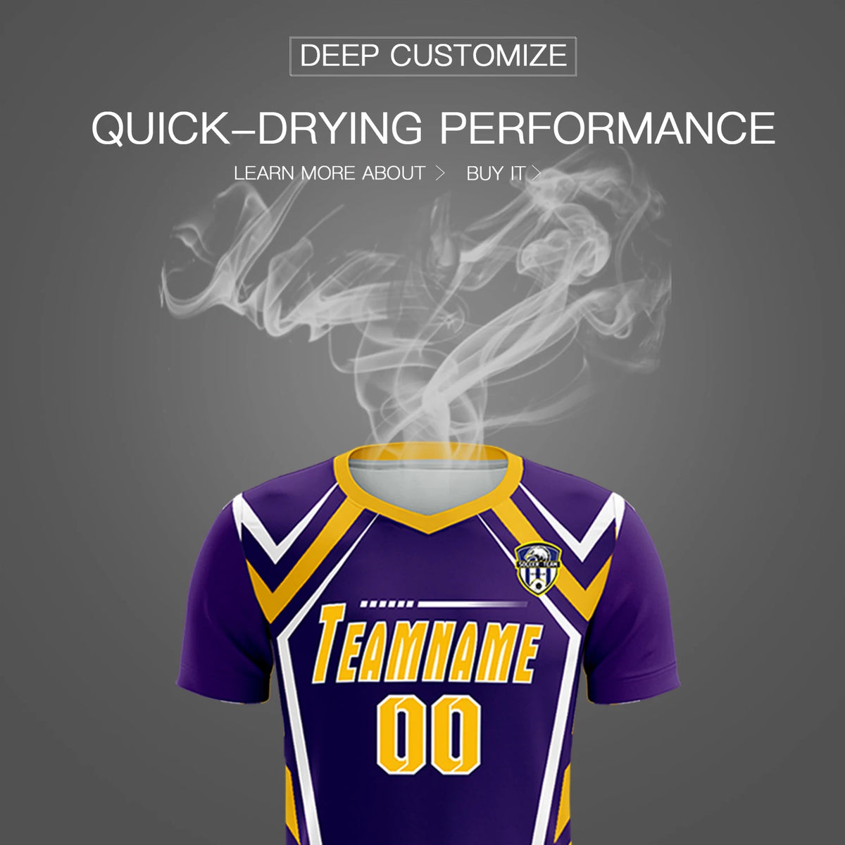 Custom Purple White Geometric Training Uniform Soccer Sets Jersey