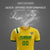 Custom Gold Green Shoulder Stripes Sport Soccer Sets Jersey