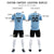 Custom Light Blue Black Shoulder Stripes Sport Soccer Sets Jersey