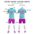 Custom Bright Green Pink Shoulder Stripes Sport Soccer Sets Jersey