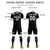 Custom Black White Shoulder Stripes Sport Soccer Sets Jersey