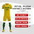 Custom Gold Green Shoulder Stripes Sport Soccer Sets Jersey