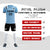 Custom Light Blue Black Shoulder Stripes Sport Soccer Sets Jersey