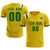 Custom Gold Green Shoulder Stripes Sport Soccer Sets Jersey