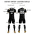 Custom Black White Shoulder Stripes Sport Soccer Sets Jersey