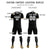 Custom Black White Shoulder Stripes Sport Soccer Sets Jersey