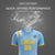 Custom Light Blue Gold Shoulder Stripes Sport Soccer Sets Jersey