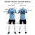 Custom Light Blue Black Shoulder Stripes Sport Soccer Sets Jersey