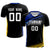 Custom Black Royal Blue-White Gradient Sport Soccer Sets Jersey