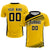 Custom Yellow Black Gradient Sport Soccer Sets Jersey