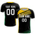 Custom Black Gold-White Gradient Sport Soccer Sets Jersey