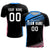 Custom Black Powder Blue-White Gradient Sport Soccer Sets Jersey