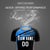 Custom Black Powder Blue-White Gradient Sport Soccer Sets Jersey