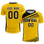 Custom Yellow Black Gradient Sport Soccer Sets Jersey