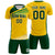 Custom Yellow Green Gradient Sport Soccer Sets Jersey