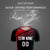 Custom Black Red-White Gradient Sport Soccer Sets Jersey