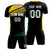 Custom Black Gold-White Gradient Sport Soccer Sets Jersey