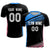 Custom Black Powder Blue-White Gradient Sport Soccer Sets Jersey