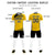 Custom Yellow Black Gradient Sport Soccer Sets Jersey