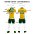 Custom Yellow Green Gradient Sport Soccer Sets Jersey