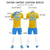 Custom Yellow Powder Blue Gradient Sport Soccer Sets Jersey