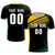 Custom Black Gold-White Gradient Sport Soccer Sets Jersey