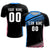 Custom Black Powder Blue-White Gradient Sport Soccer Sets Jersey