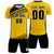 Custom Yellow Black Gradient Sport Soccer Sets Jersey