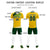 Custom Yellow Green Gradient Sport Soccer Sets Jersey