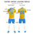 Custom Yellow Powder Blue Gradient Sport Soccer Sets Jersey